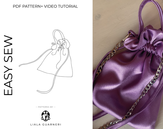 PDF PATTERN DIY | HOW TO: Wedding bag, bucket bag, Drawstring bag